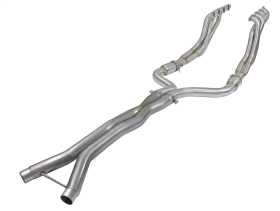 Street Series Twisted Steel Tri-Y Long Tube Header And X-Pipe
